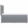 vidaXL Boxspringbett mit Matratze Hellgrau 80x200 cm Stoff