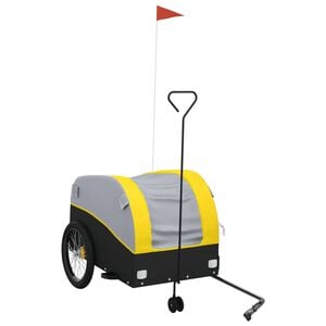 vidaXL Fahrradanh&auml;nger Schwarz und Gelb 45 kg Eisen