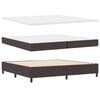 vidaXL Boxspringbett mit Matratze Dunkelbraun 200 x 200 cm Stoff