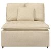 vidaXL Modulares Sofa Mittelmodul mit Kissen Creme 100 cm