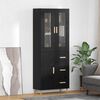 vidaXL Highboard Schwarz Eichen-Optik 69,5 x 34 x 180 cm Holzwerkstoff
