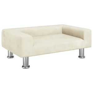 vidaXL Hundebett Creme 70x45x26,5 cm Samt