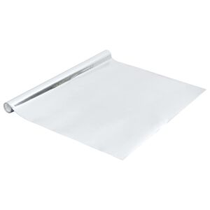 vidaXL Selbstklebende M&ouml;belfolie Hochglanz-Silbern 500x90 cm PVC