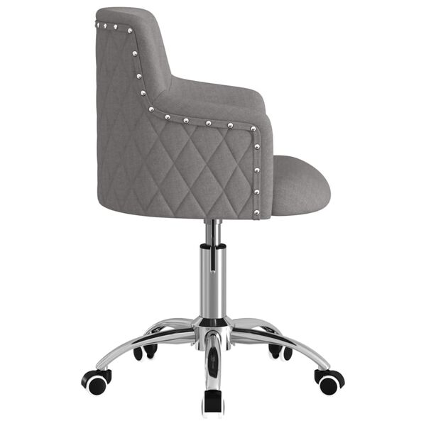 vidaXL B&uuml;rostuhl Drehbar Dunkelgrau Stoff