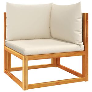 vidaXL Gartensofa-Ecke mit Kissen Holz Akazie & Rattan