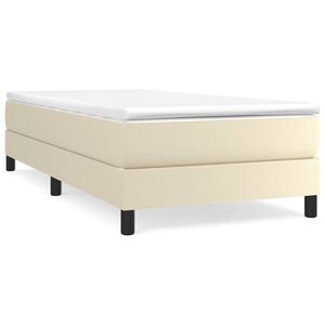 vidaXL Boxspringbettgestell Creme 90x200 cm Kunstleder
