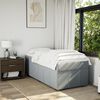 vidaXL Boxspringbett mit Matratze Hellgrau 80x200 cm Stoff