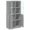 vidaXL Highboard mit T&uuml;ren Grau Sonoma 68x37x142 cm Holzwerkstoff