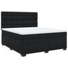 vidaXL Boxspringbett mit Matratze Schwarz 180x200 cm Samt