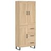 vidaXL Highboard Sonoma-Eiche 69,5x34x180 cm Holzwerkstoff
