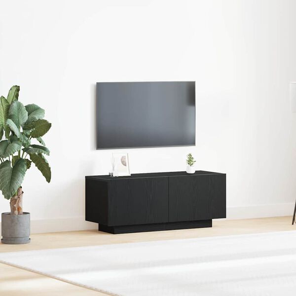 vidaXL TV-Schr&auml;nk Schwarz Eichen-Optik 100 x 35 x 40 cm Holzwerkstoff