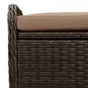 vidaXL Sitzbank mit Stauraum & Kissen Braun 80x51x52 cm Poly Rattan
