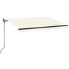 vidaXL Markise Manuell Einziehbar mit LED 350x250 cm Creme