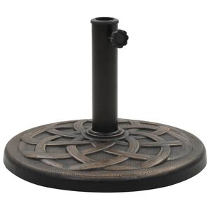 vidaXL Sonnenschirmfu&szlig; Rund 19 kg Bronze Polyharz