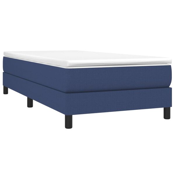 vidaXL Boxspringbett mit Matratze Blau 80x200 cm Stoff