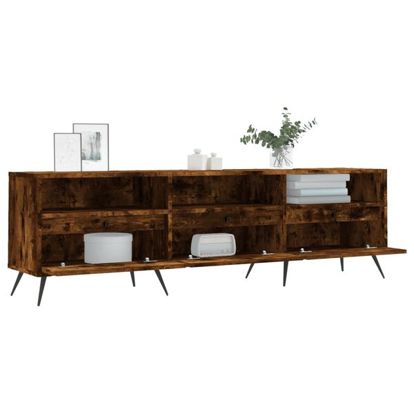 vidaXL TV-Schrank Räuchereiche 150x30x44,5 cm Holzwerkstoff