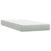 vidaXL Boxspringbett mit Matratze Hellgrau 90x210 cm Samt