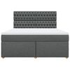 vidaXL Boxspringbett mit Matratze Dunkelgrau 180x200 cm Stoff