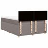 vidaXL Boxspringbett mit Matratze Taupe 140x190 cm Stoff