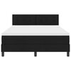 vidaXL Boxspringbett mit Matratze mit LED Schwarz 140 x 200 cm Stoff