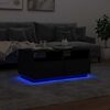 vidaXL Couchtisch mit LED-Leuchten Schwarz 90x49x40 cm