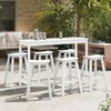 vidaXL Garten Bar Set 6 pcs Weiß HDPE
