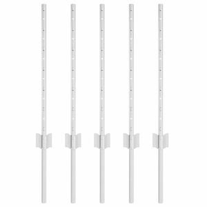 vidaXL Eingebetteter Zaunpfosten 5 Stk. Silber 100 cm