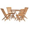 vidaXL 5-tlg. Garten-Essgruppe Massivholz Teak