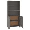 vidaXL Highboard HAMAR Massivholz Kiefer Hellgrau