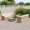 vidaXL Garten-Sofa-Set mit Kissen 11 pcs Beige und Creme