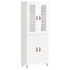 vidaXL Highboard Hochglanz-Wei&szlig; 69,5x34x180 cm Holzwerkstoff