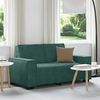 vidaXL 2-Sitzer-Sofa Dunkelgr&uuml;n 160x78x84 cm Samt