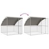 vidaXL H&uuml;hnerk&auml;fig 2 pcs Silber 400 x 200 x 198,5 cm Verzinkter Stahl