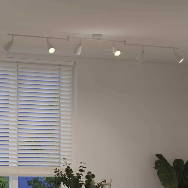 vidaXL Deckenstrahler Weiß 176.5 x 13.5 x 12.5 cm Stahl