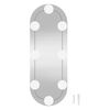 vidaXL Wandspiegel mit LED-Leuchten 15x40 cm Glas Oval