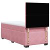 vidaXL Boxspringbett mit Matratze Rosa 80x200 cm Samt