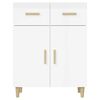 vidaXL Sideboard Hochglanz-Wei&szlig; 69,5x34x89 cm Holzwerkstoff