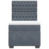 vidaXL Boxspringbett mit Matratze Dunkelgrau 100x200 cm Samt