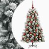 vidaXL K&uuml;nstlicher Weihnachtsbaum mit klappbaren Zweigen und Kugeln