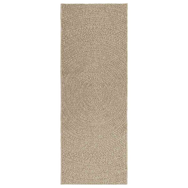 vidaXL Teppich ZIZUR Beige 80x200 cm Jute-Optik Indoor und Outdoor