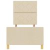 vidaXL Bettgestell mit Kopfteil Creme 80 x 200 cm Stoff