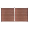 vidaXL Gartenzaun WPC 353&times;186 cm Braun