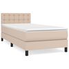 vidaXL Boxspringbett Matratze Cappuccino-Braun 100x200cm Kunstleder