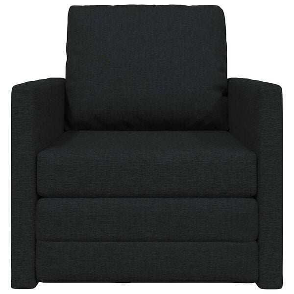 vidaXL Schlafsofa 60cm Schwarz Stoff