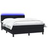 vidaXL Boxspringbett mit Matratze & LED Schwarz 160x210 cm Samt