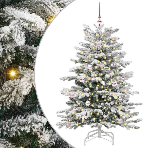 vidaXL K&uuml;nstlicher klappbarer Weihnachtsbaum Wei&szlig; 150 cm PE und PVC