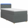vidaXL Boxspringbett mit Matratze Dunkelgrau 80 x 200 cm Stoff