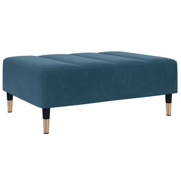 vidaXL Fu&szlig;hocker Blau 77x55x31 cm Samt