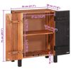 vidaXL Sideboard 3 pcs Braun 55 x 30 x 75 cm Massivholz Akazie