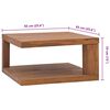vidaXL Couchtisch 65x65x33 cm Teak Massivholz